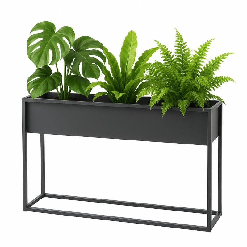 Kwietnik stojący JAKPOL Cubo Loft 60x80 cm metalowy szary 1 szt.