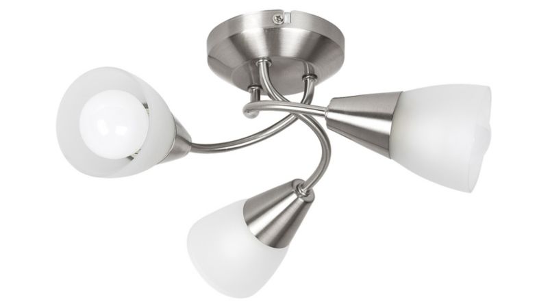 Lampa sufitowa Rabalux Connor chrom satyna szkło opalizowane do salonu 3xE14 x 40W 1 szt.