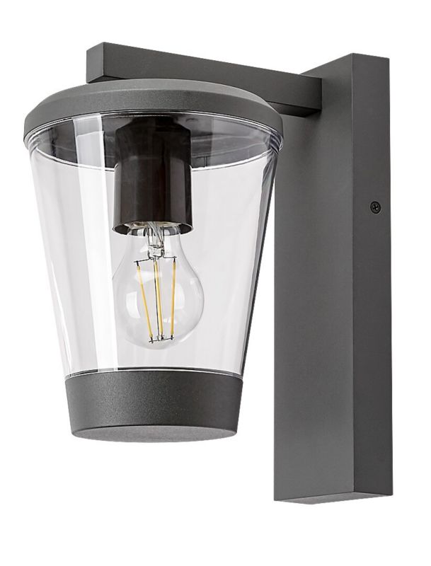 Kinkiet ścienny zewnętrzny Rabalux Savano antracytowo-przezroczysty 1 x E27 x 40W IP44 wym: 28 x 16 x 23 cm - 1 szt.