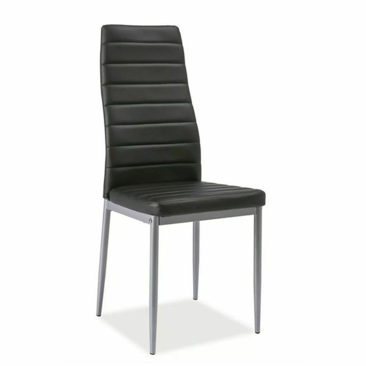 Krzesło Signal tapicerowane H-261 alu czarne 1 szt