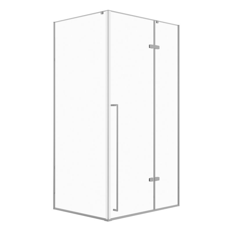 Kabina prysznicowa SEVANTE 100x80 prostokątna uchylna ILEX chrom 1 szt.