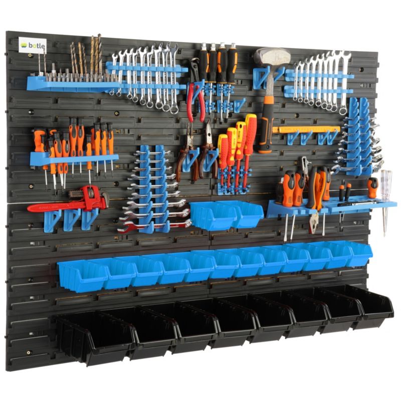 Tablica narzędziowa botle 115 x 78 cm ścianka warsztat 22 kuwet garaż uchwyty haki