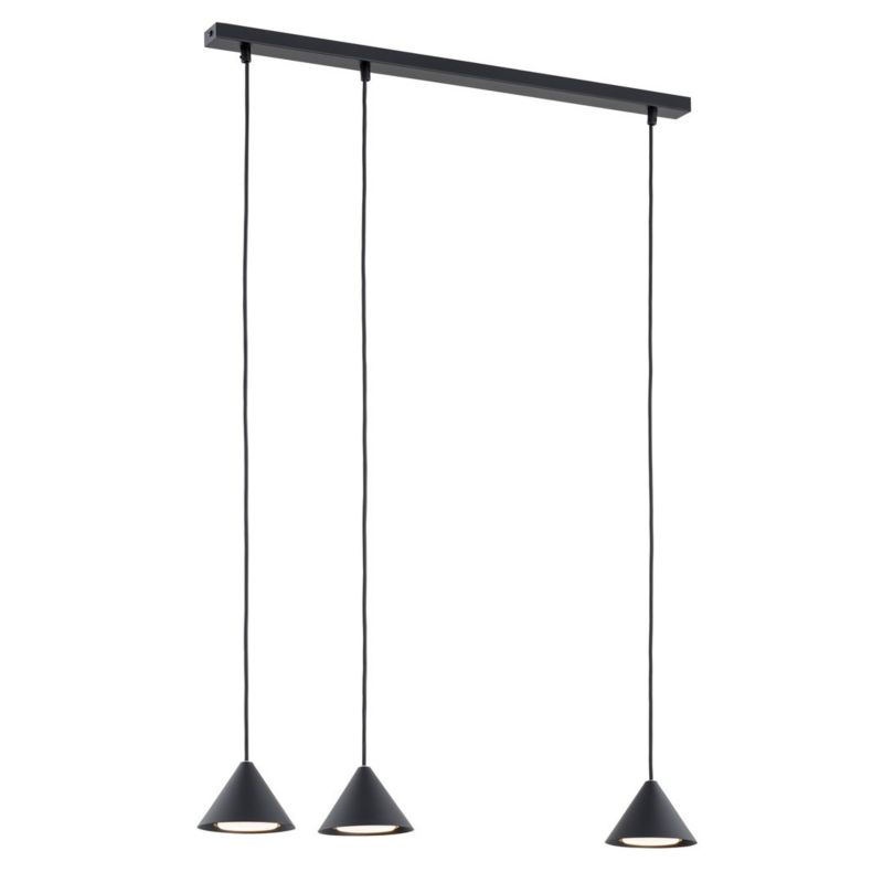 Lampa wisząca Emibig Elit czarna wym: 100 x 70 x 12 cm 3xGX53 x 12W 1 szt.