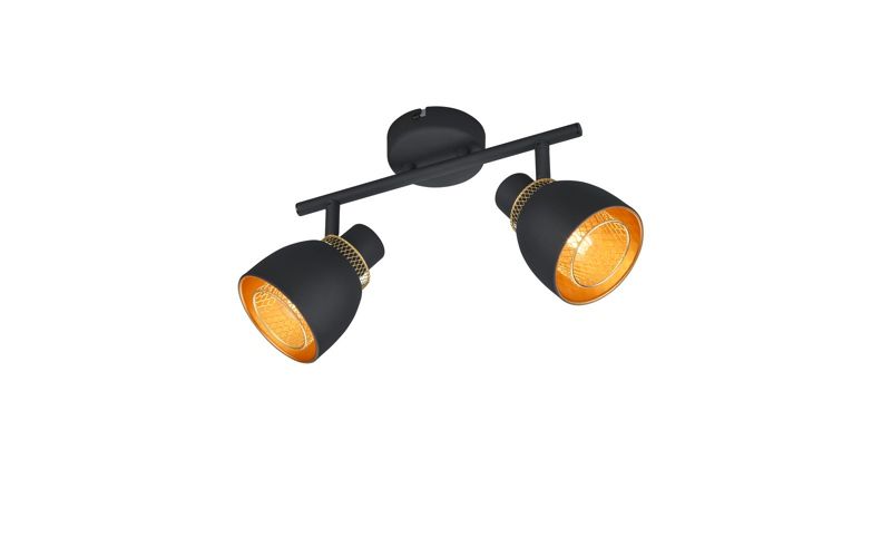 Lampa sufitowa RL Punch czarna 2 x E14 x 10W wym: 20 x 28,5 x 10 cm - 1 szt.