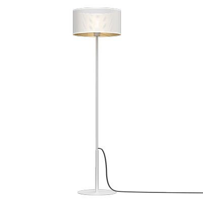 Lampa podłogowa stojąca Luminex Loft Shade biały mat-złota 1 x E27 x 15W wym: 150 x 40 x 40 cm - 1 szt.