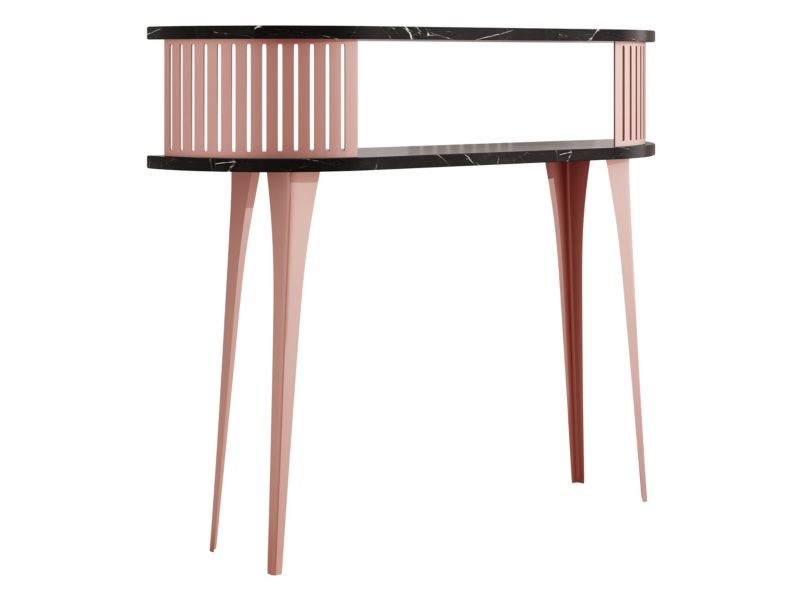 Konsola owalna MIRJAN 24 Roenni miedziany/black pietra grigia 1 szt.