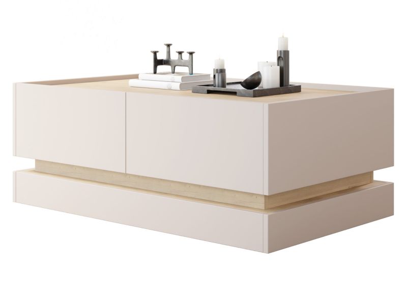 Stolik kawowy MIRJAN 24 Zarpant L97 4K piasek pustyni / dąb cremona 1 szt.