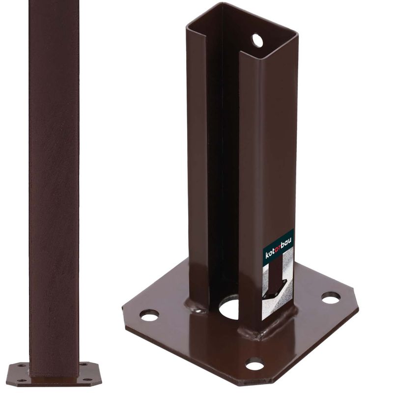 Podstawa słupa KOTARBAU przykręcana brązowa 60x40 mm 1 szt.