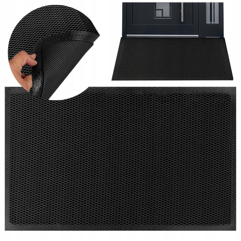 Wycieraczka Deco4Home 3D pod drzwi 80 x 120 cm antracytowa 1 szt.