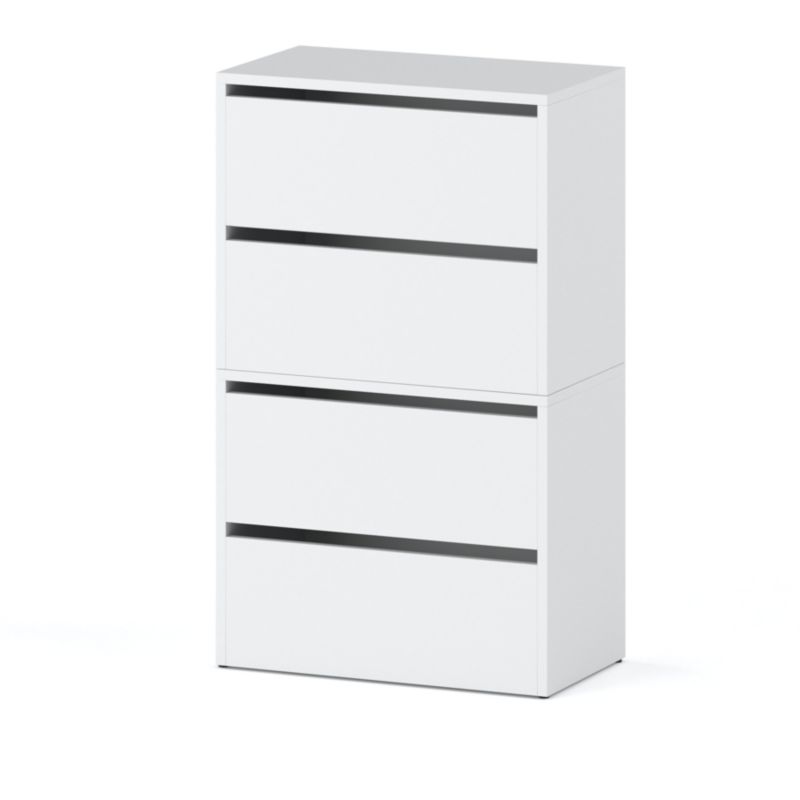 Szafka Na Buty Stiv-Meble 4 Drzwi 2 Moduły 60Cm Biały Mat 60X36X100 Cm 1Szt.