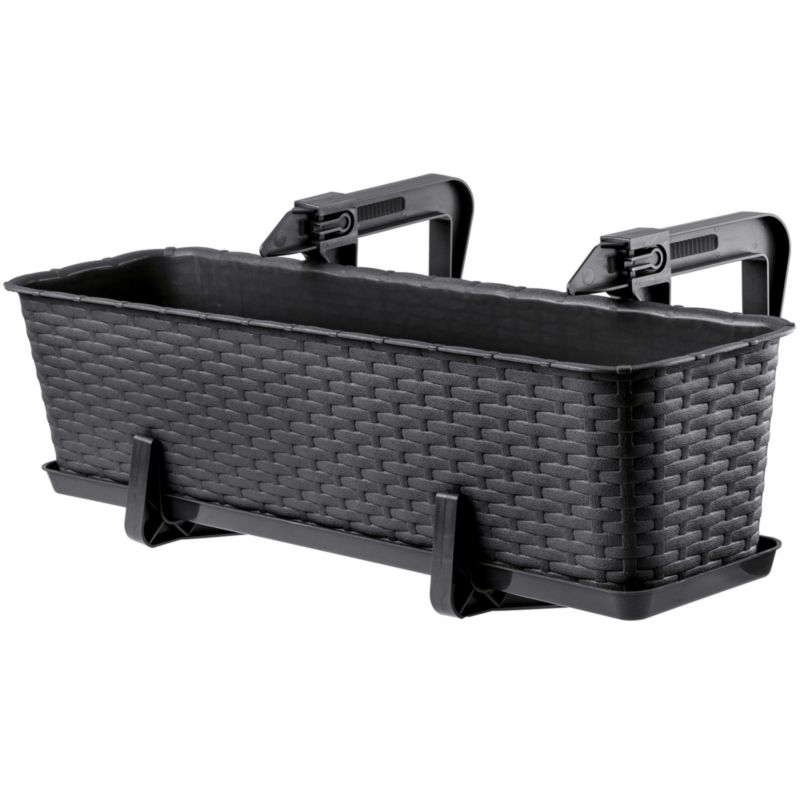 Doniczka Balkonowa KADAX Donica Podstawka 60cm Antracyt 1szt.