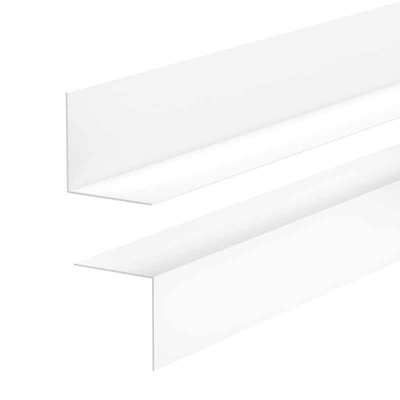 Minimalistyczna listwa przypodłogowa PVC 50x20 mm twarda, Loft, Modern, biały, 200 cm