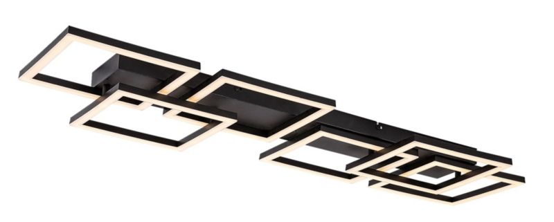 Lampa sufitowa wisząca Rabalux Fatma 3904 czarno-biała pilot wbudowany LED 40W 1 szt.