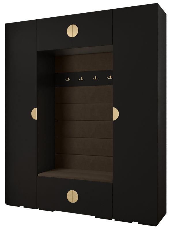 Garderoba do przedpokoju Abiks INOVA 4 Z13 czarny+złoty+manila04 1 szt.