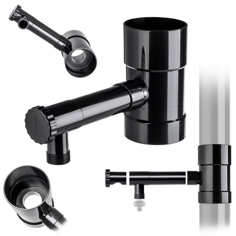 Łapacz Deszczówki KADAX Zbieracz Wody Deszczowej Z Rynny Zaworem Chwytacz 90mm 1szt.