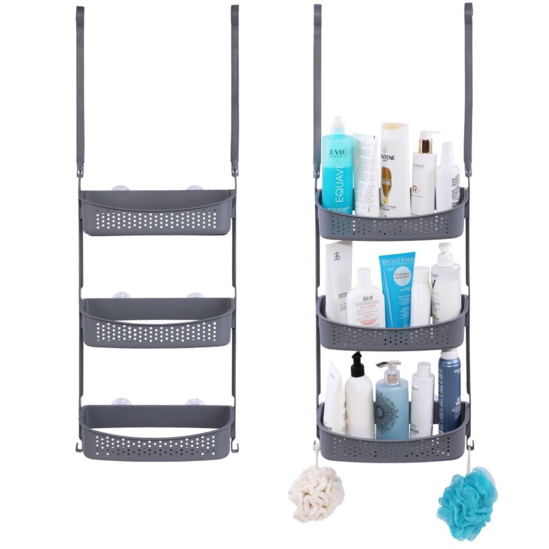 Półka pod prysznic WIKI koszyk łazienkowy wiszący organizer szary Yoka Home - 1 szt.