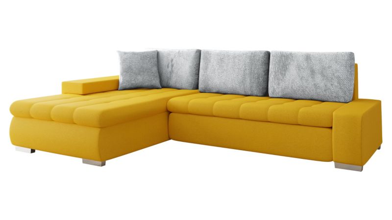 Narożnik z funkcją spania MIRJAN 24 Orkan Premium żółty/żółty/srebrny 1 szt.