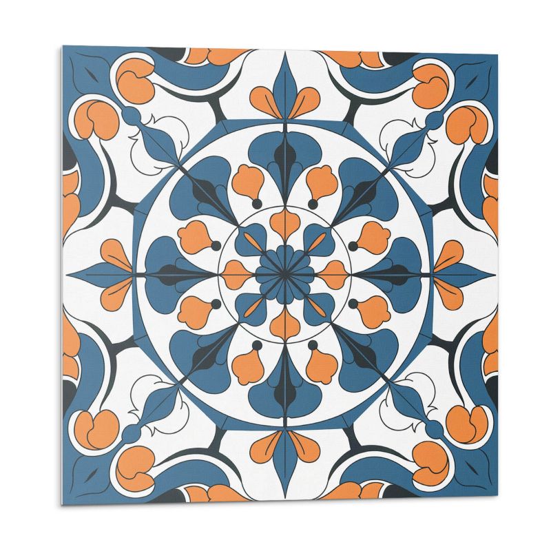 Kafelki samoprzylepne Wallfluent 50x50 cm Mandala z motywem kwiatowym 4 szt.