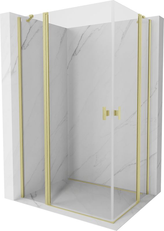 Kabina prysznicowa uchylna Mexen Mist złoty szczotkowany 120x95 cm 1 szt.