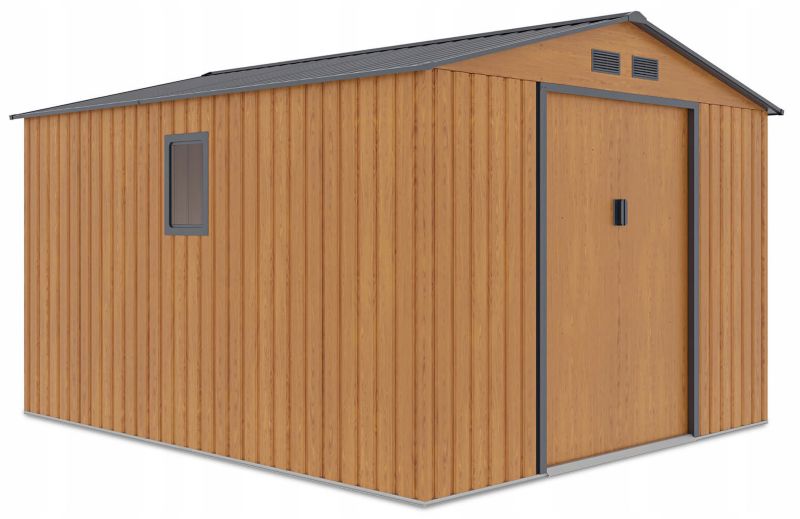 Domek Ogrodowy Narzędziowy na Narzędziowy Szopa HUDSON 277x319cm Metalowy 1 szt