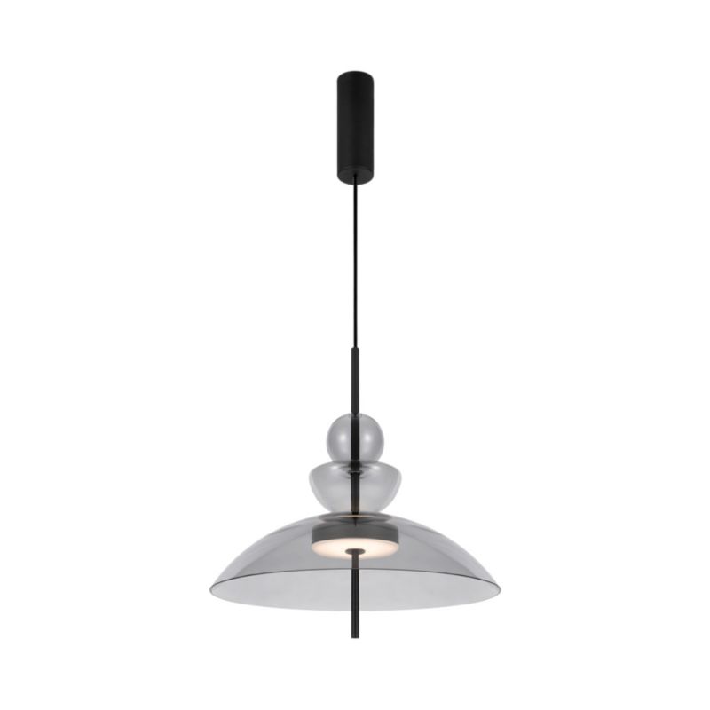 Lampa wisząca Maytoni Bangkok czarno-przezroczysty wym: 358 x 40 x 40 cm wbudowany LED 12W 1 szt.