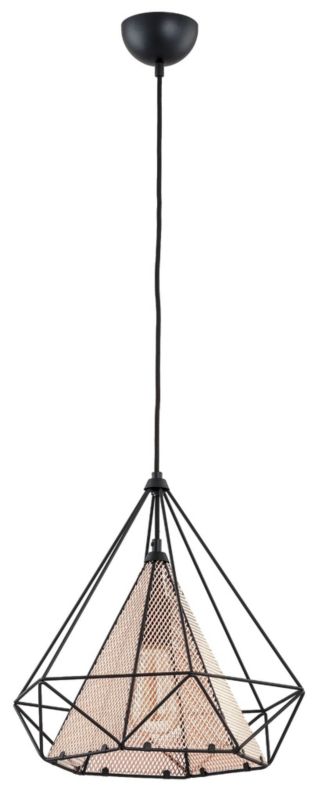 Lampa sufitowa wisząca Alfa Copper czarno-miedziana wym: 90 x 36 x 36 cm 1xE27 x 60W 1 szt.