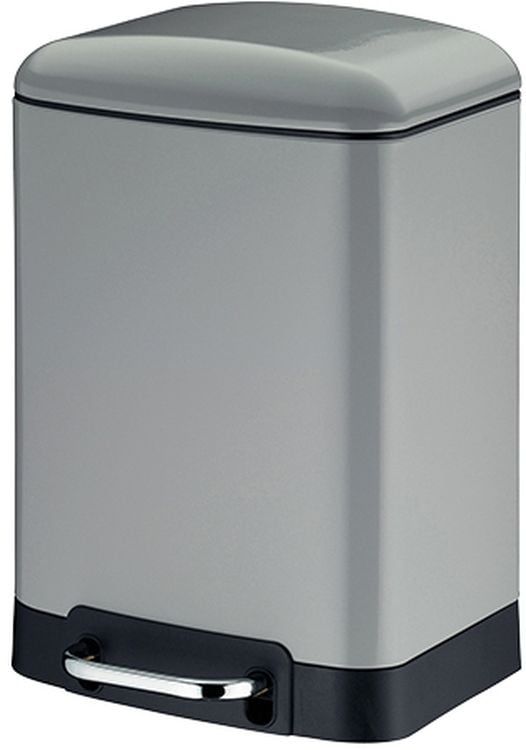 Kosz na śmieci Kela Davino z cichym domykiem jasny szary metalowy 6L 1 szt.