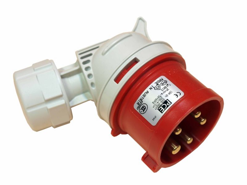 Wtyczka przenośna kątowa PCE IP44 16 A 3P+Z+N