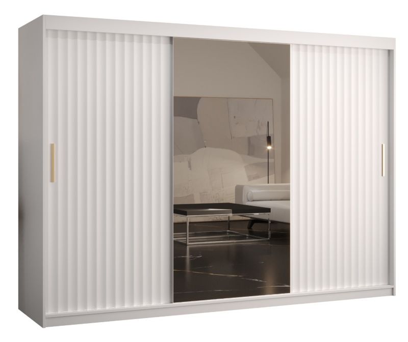 Szafa przesuwna Abiks RIFLO WAVE 2 250 biały mat + biały mat 1 szt.