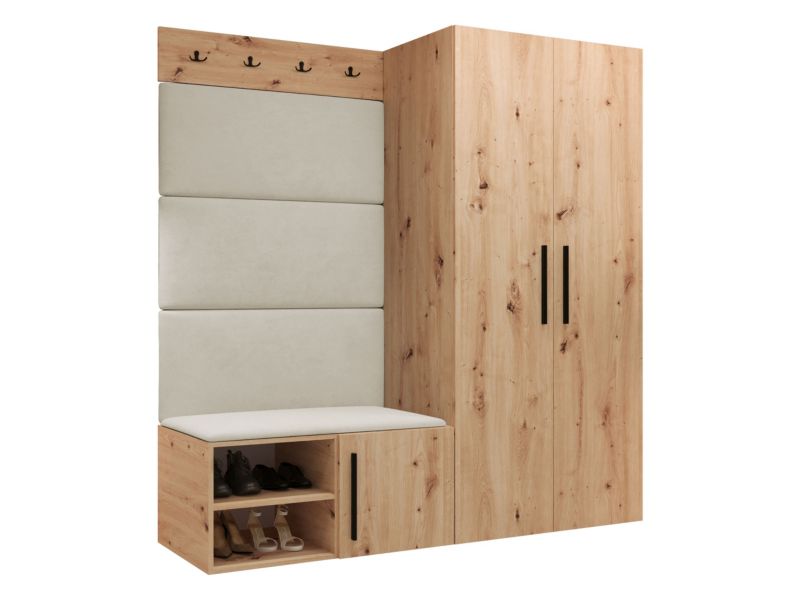 Garderoba MIRJAN 24 Medi I dąb artisan + beżowy 1 kpl.
