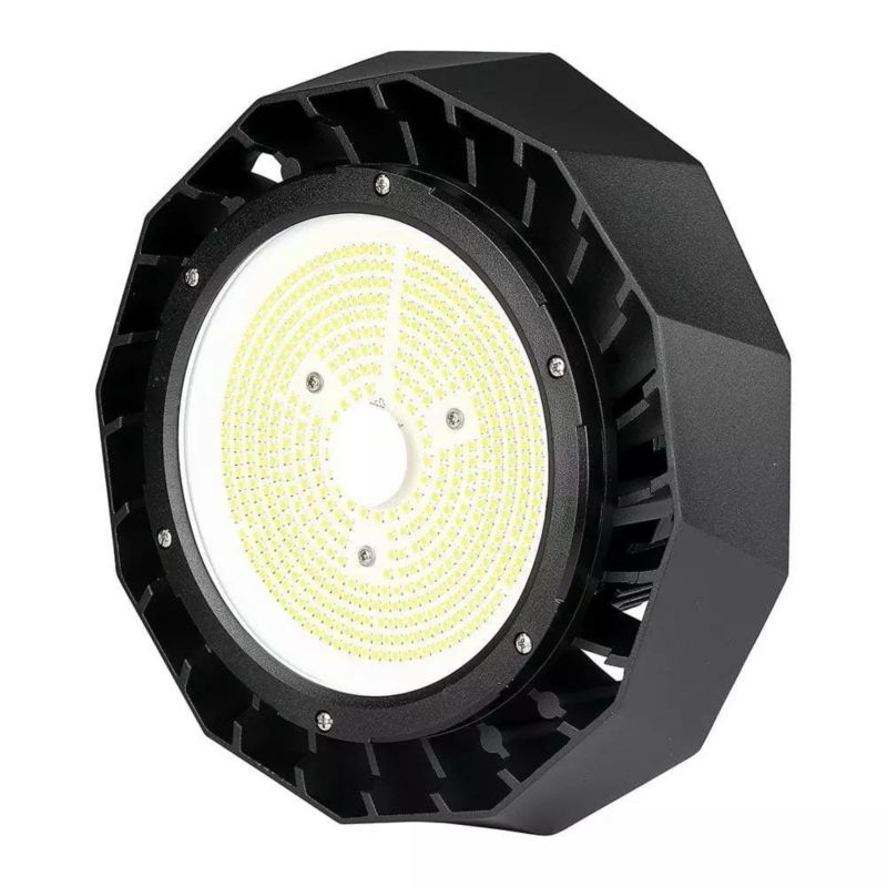 Lampa High Bay przemysłowa Ufo V-TAC 9-102 czarna LED 100W 6400K 18000lm hermetyczna IP65 wym: 14,5 x 26 x 26 cm - 1 szt.