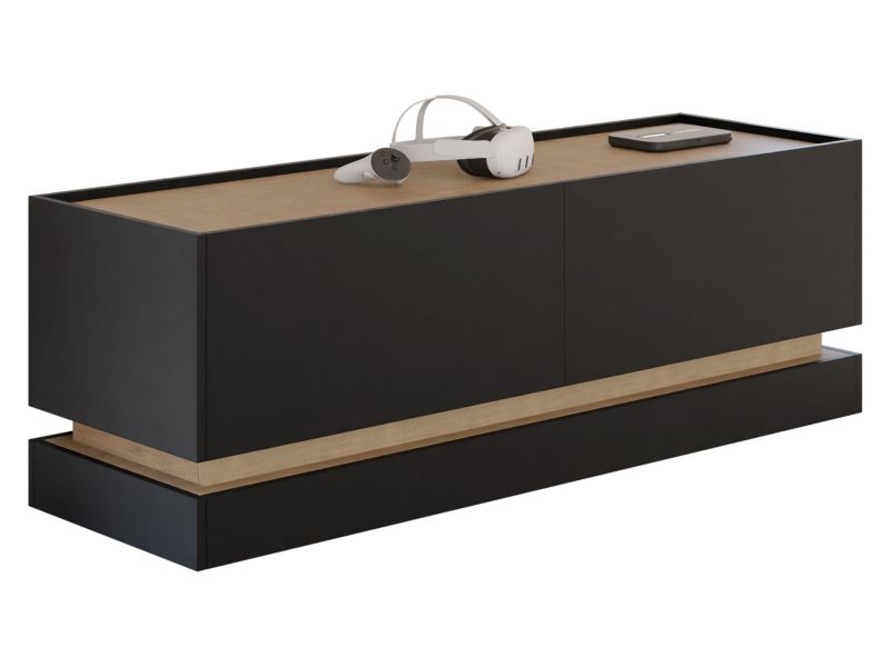 Szafka RTV MIRJAN 24 Zarpant 150 2K dąb cremona + czarny 1 szt.