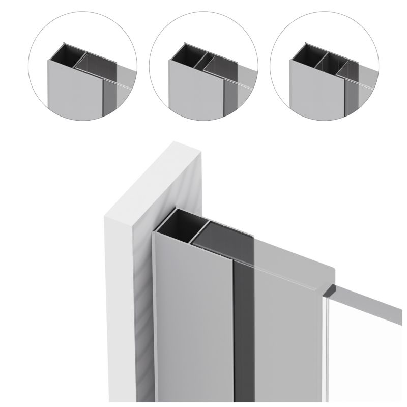 Profil poszerzający do kabin drzwi prysznicowych SEVANTE regulowany chrom 1szt.