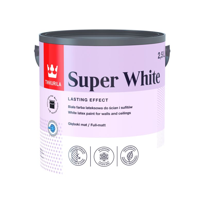 Farba biała Tikkurila Super White 2,5 l