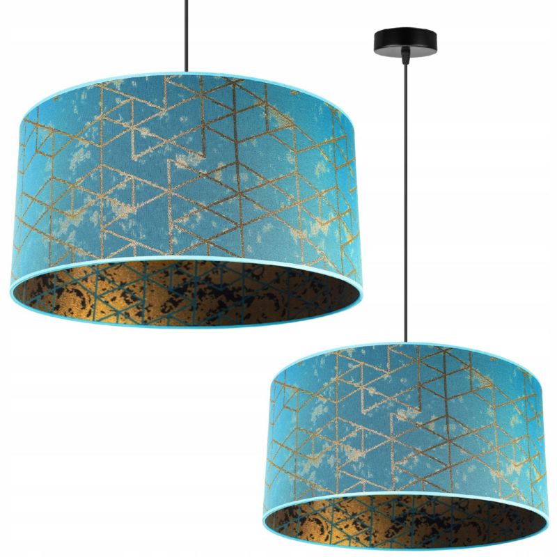 Lampa sufitowa wisząca Light Home LH Werona 1x E27 60W abażur 45cm niebieski 1szt.