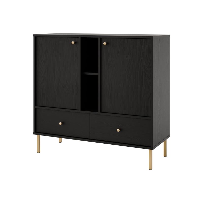 Komoda z szufladami Bonni Sakai 2 2F 2S T825 Czarny 1 szt.