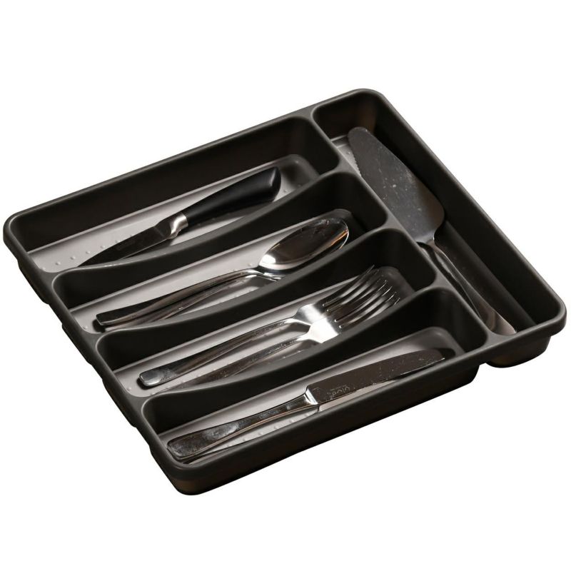 Wkład do szuflady KESPER plastikowy na sztućce czarny 32x30 cm 1 szt.