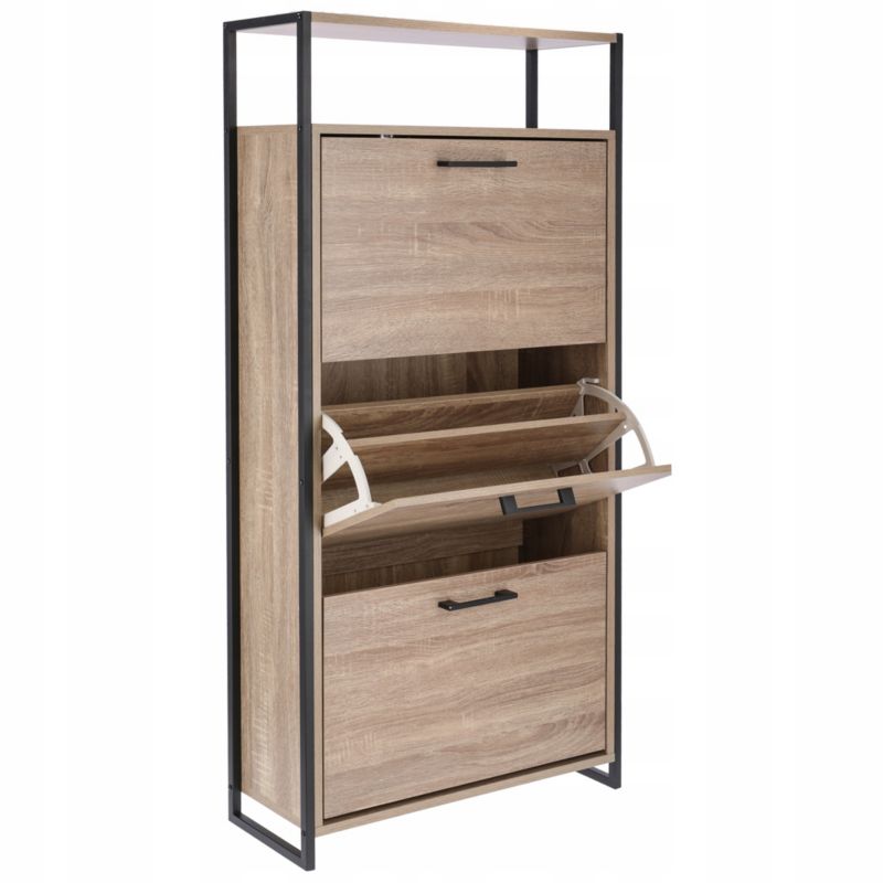 Szafka na buty JUMI regał 3 komory schowek do przedpokoju pojemna z półką 1 szt.