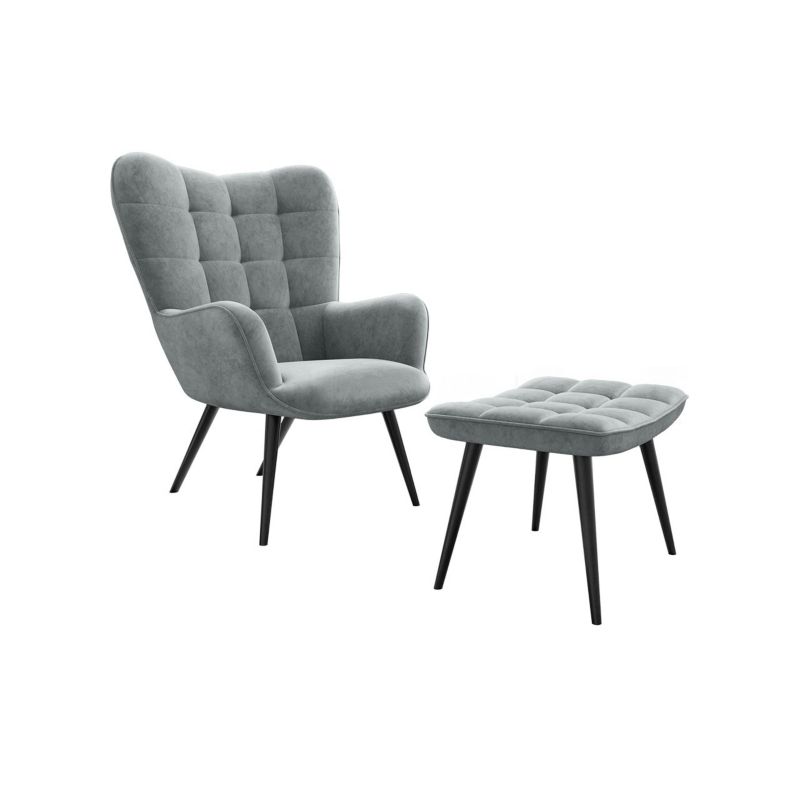 Fotel z podnóżkiem MIRJAN 24 Gunar szary 1 kpl.