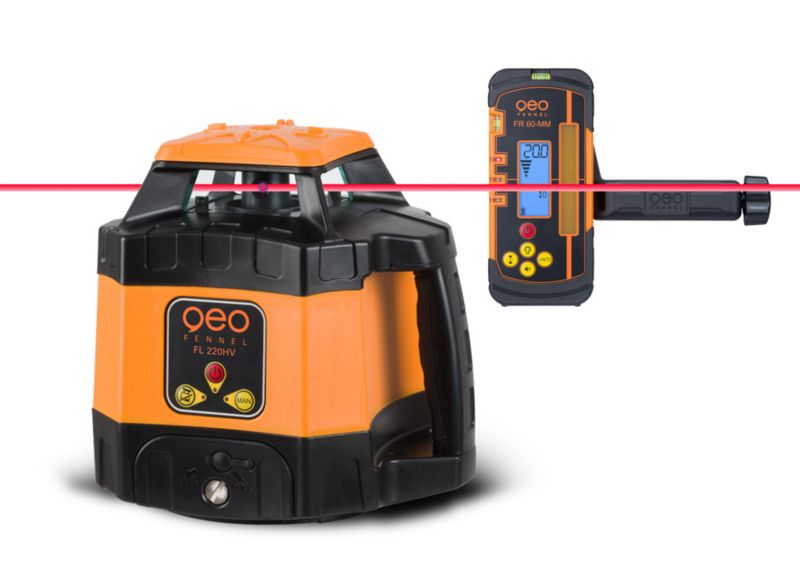 Niwelator laserowy FL 220HV & FR 60-MM geo-FENNEL obrotowy 600 m 1 szt.