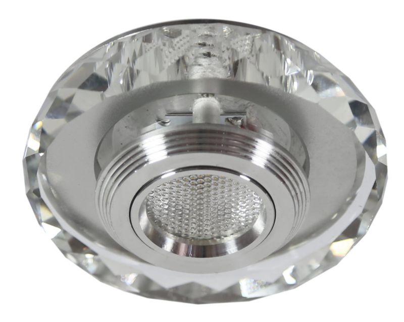 Oprawa sufitowa wpuszczana Candellux Ss chromowana srebrna LED 3W 3000K 150lm IP20 wym: 4,5 x 9,8 x 9,8 cm okrągła - 1 szt.