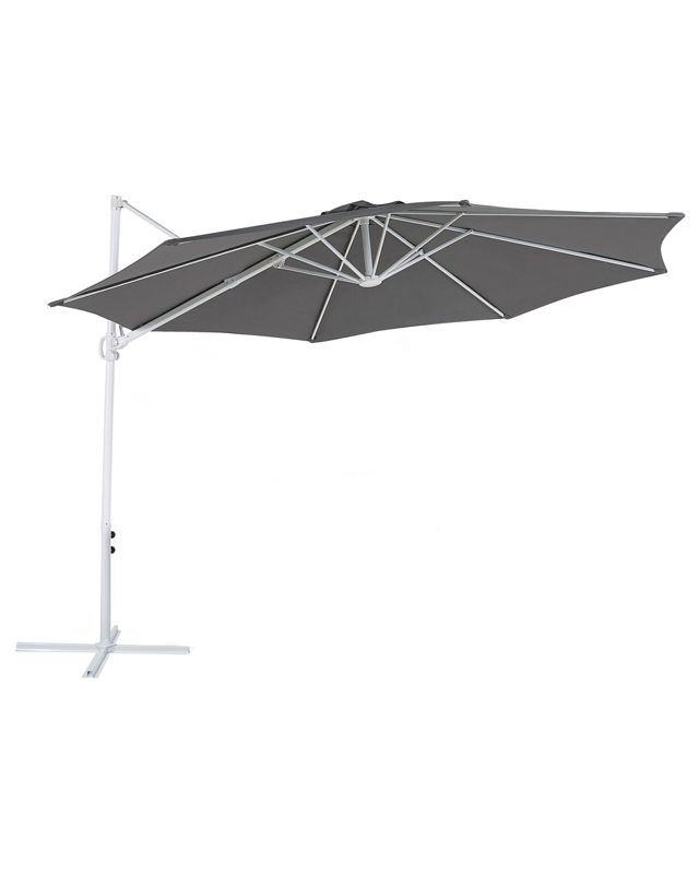 Parasol ogrodowy 295 cm ciemnoszary z białym Savona ii 1 szt.
