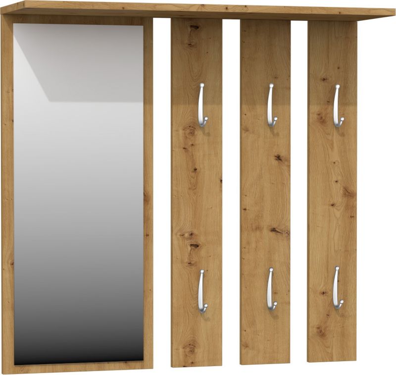 Wieszak Opal Topeshop Lustro Dąb Artisan 15x85x82 cm 1 szt.