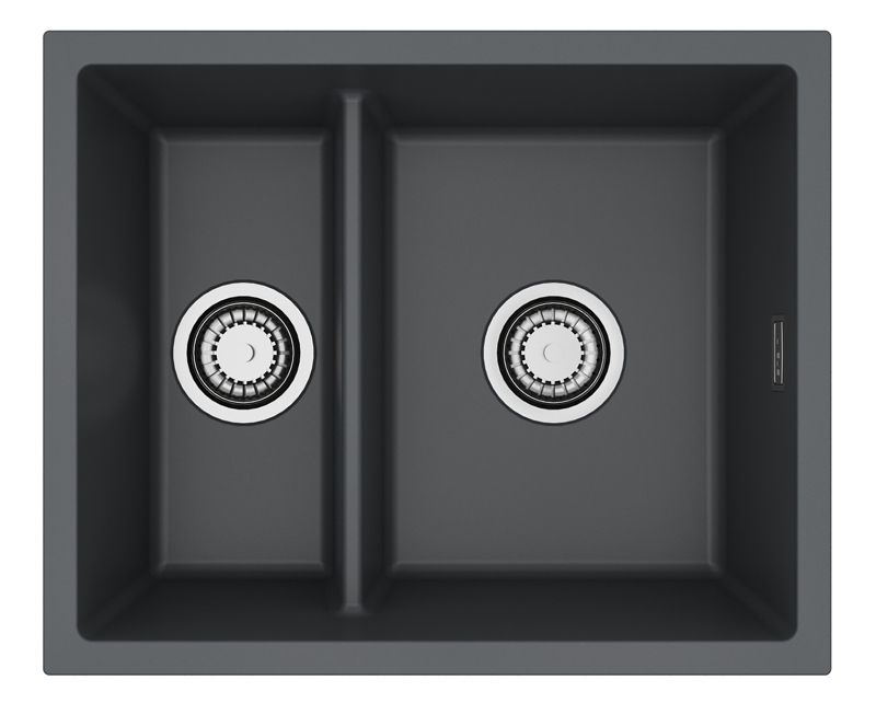 Zlewozmywak granitowy Alveus OMNI 50 kol. G90 DEEP BLACK (55x45) 1,5-komorowy 1szt