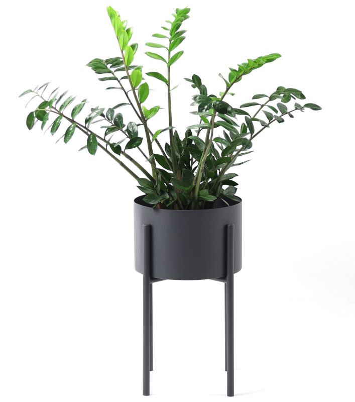 Kwietnik stojący JAKPOL Moyene 55cm metalowy szary 1 szt.