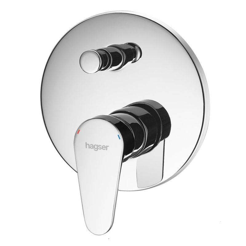 Bateria wannowo-prysznicowa podtynkowa Hagser Della chrom kompletna 1 szt.