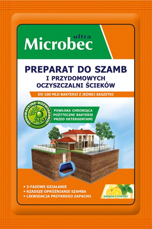 Preparat do szamb Bros Microbec Ultra cytrynowy 25 g