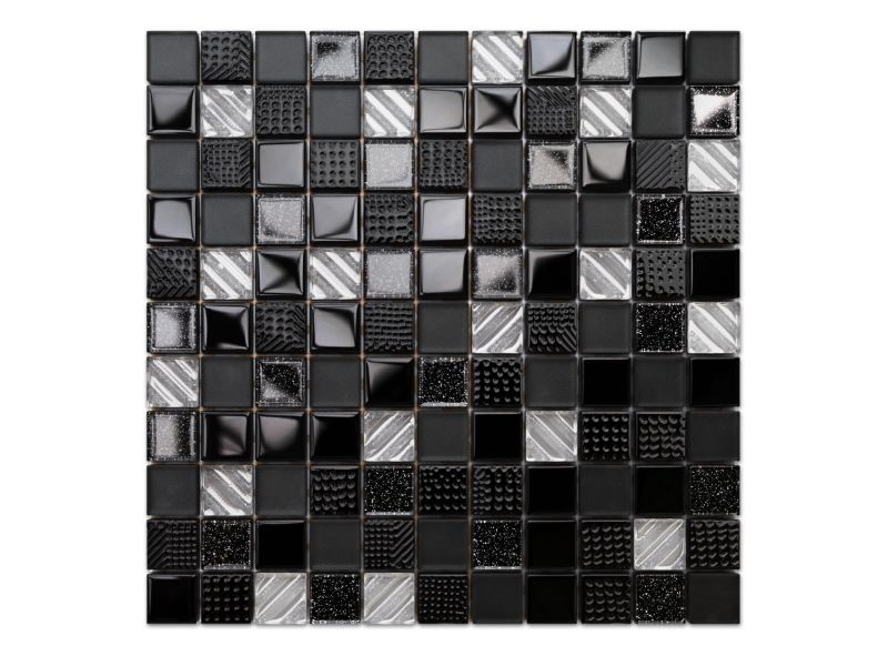 Mozaika szklana Ilcom black lava 30x30cm 1 szt.