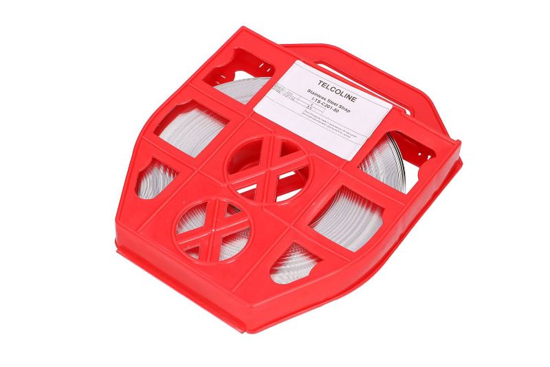 Taśma ze stali nierdzewnej Extralink SS201 0,7mm do mocowania na słupach energetycznych, 10mm x 0,7mm, 50m 1szt