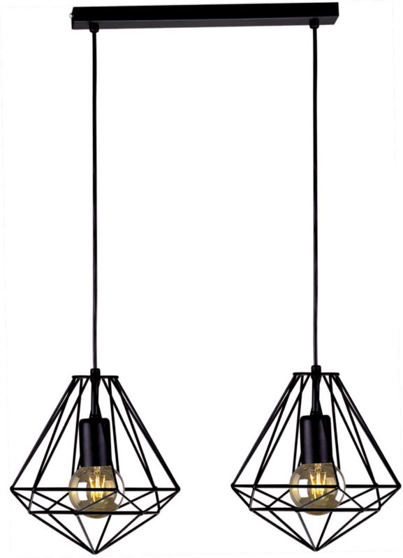 Lampa sufitowa wisząca Kaja Marko czarna wym: 95 x 55 x 25 cm 2xE27 x 60W 1 szt.